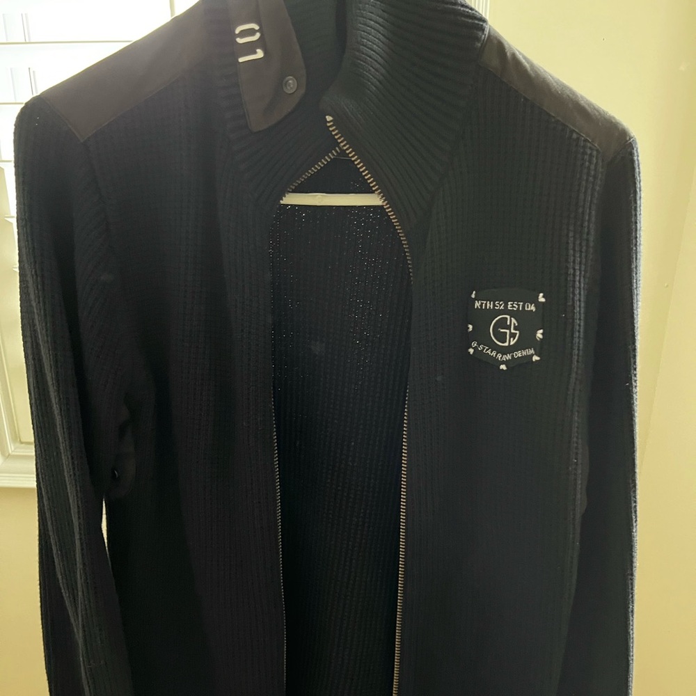 G star sweater zip up, size medium